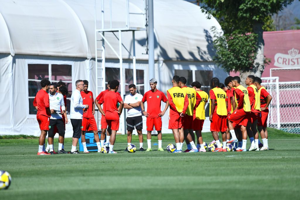 المنتخب المغربي ينهي تحضيراته لمواجهة إسبانيا في كأس العالم للشباب