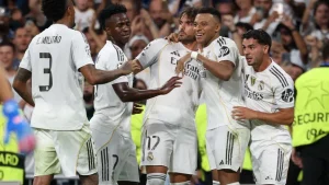 مبابي يقود ريال مدريد بعشرة لاعبين للفوز على مارسيليا