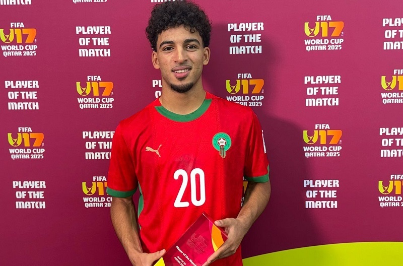 إسماعيل العود يتألق ويُتوَّج رجل مباراة المغرب ومالي في مونديال الناشئين