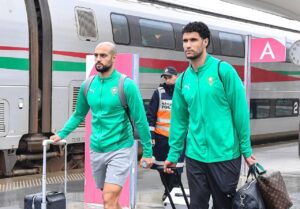 بعثة المنتخب الوطني المغربي تصل إلى مدينة طنجة