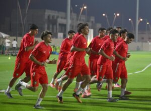 المنتخب الوطني لأقل من 17 سنة يخوض آخر حصة تدريبية قبل مواجهة اليابان
