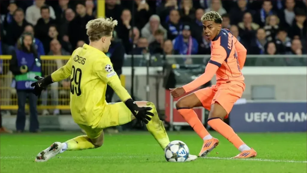 برشلونة ينجو من فخ بروج في مباراة مثيرة خارج الديار