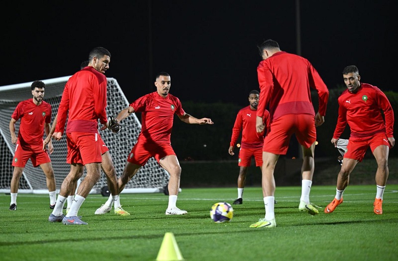 المنتخب المغربي ينهي استعداداته لموقعة الإمارات في نصف نهائي كأس العرب