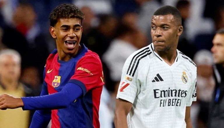 ريال مدريد يحتفظ بمبابي على الدكة وبرشلونة بكامل نجومه