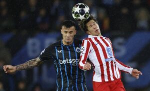 كلوب بروج وأتلتيكو مدريد يتعادلان 3-3 في دوري الأبطال