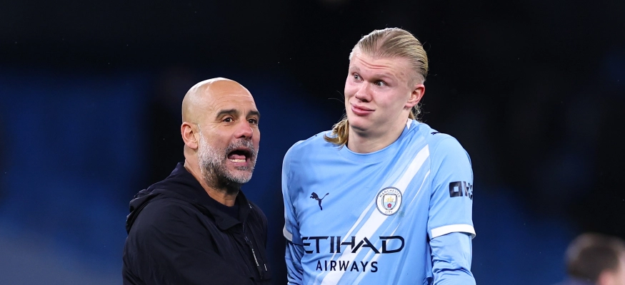 غوارديولا يوضح موقفه من سيتي ويكشف عن هالاند