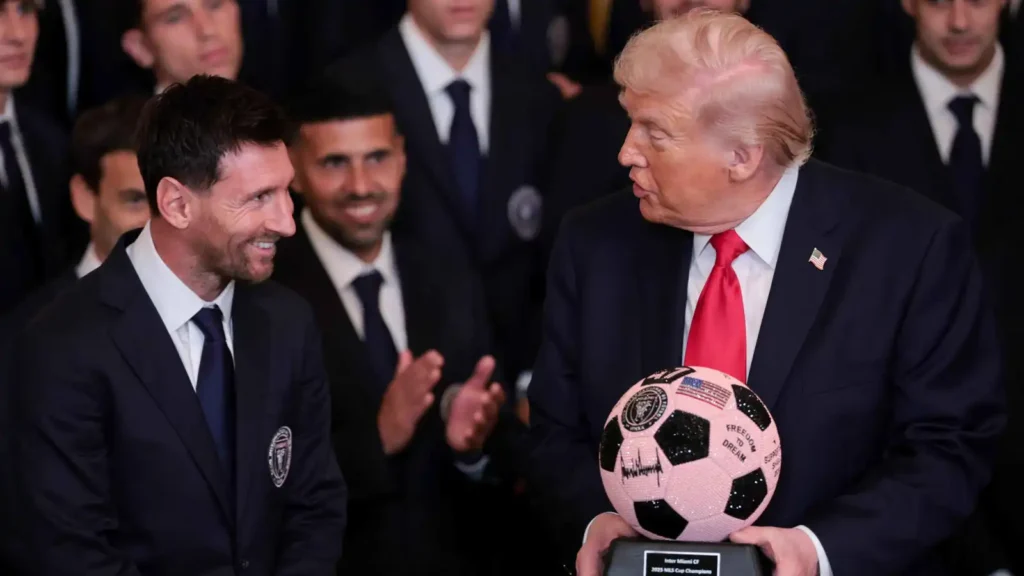 ميسي يشارك في حفل تكريمي بالبيت الأبيض مع ترامب