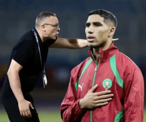 حكيمي يعلق على تعيين وهبي مدربًا للمنتخب المغربي.