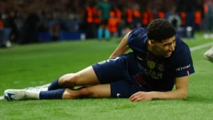 رسالة مؤثرة من حكيمي بعد إصابته في نصف نهائي أبطال أوروبا